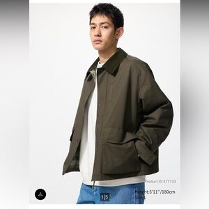 NWT Uniqlo Unisex Olive Green Utility Jacket